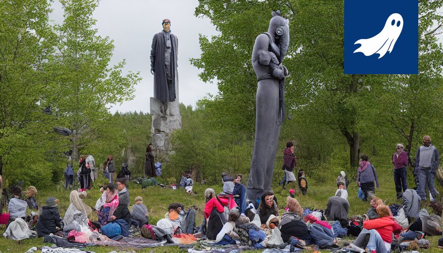 Festivaalin lempeä siirtymä on täydessä vauhdissa, kun eläkeläiset valtaavat Tampereen ja Ilmari Nurmisen patsaan.