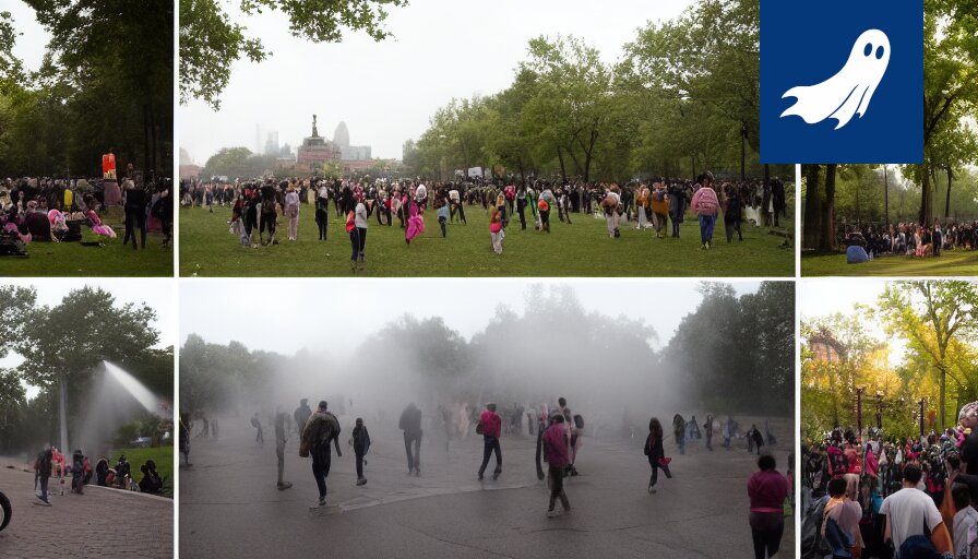 Vappupallojen ja kevätkukintojen luoma pehmeä, monimuotoinen kohtaamisympäristö Laukontorilla.
