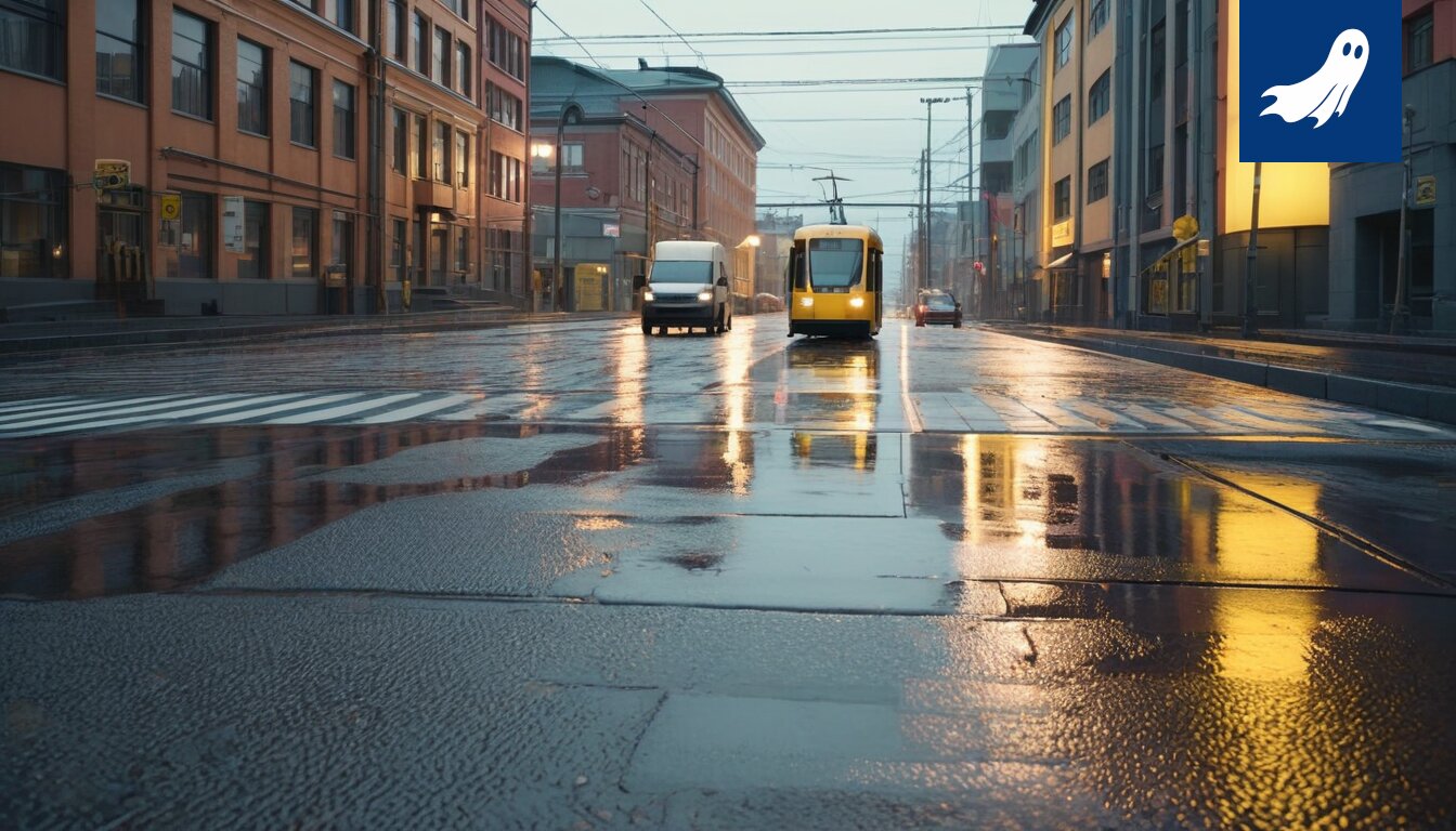 Jalankulkija kävelee kiemurrettua reittiä Satakuntakadulla, korostaen henkilökohtaista valinnanvapautta ja kaupunkitilan uudelleenarviointia.
