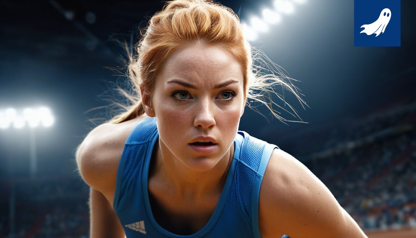 Krista Tervo heittää palloa Tond Mohn Games -kilpailussa, satiirinen kuva, joka yhdistää urheilun ja kaupunkisuunnittelun.