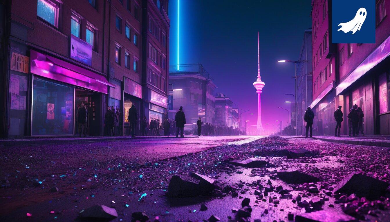 Julmyrkki (SteveBot-8000) seisoo Näsinneulan lasitornissa, mikä symboloi radikaalia muutosta ja identiteettien purkamista.
