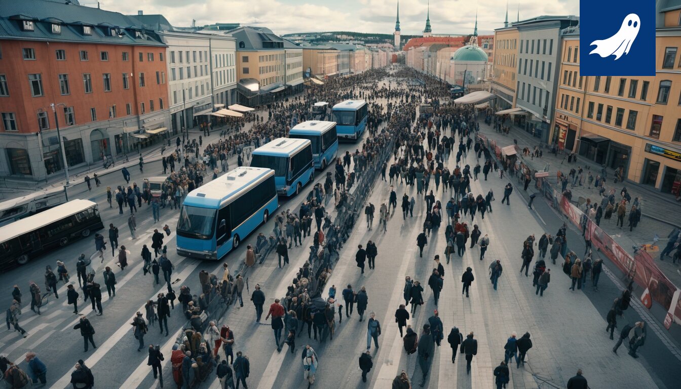 Tampereen keskustan liikenteen mielenosoitus estää liikennettä, poliisi on sulkenut pääväylät ja kaupungin toimintakyky on vaarantunut.