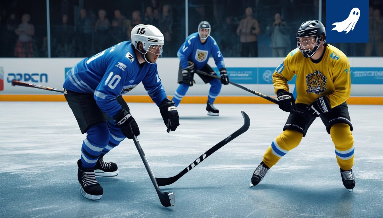 Suomen Leijonien joukkue jäähdytyspäällä MM-välieräottelussa, algoritmiperusteinen puolustusstrategia.