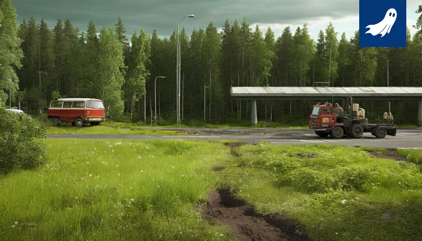 Artikkelin otsikko: Teknologinen vieraantuminen romuttaa yhteiskunnan järjestyksen. Kuvassa on futuristinen, hämärästi valaistu muistitikku, joka symboloi teknologian hallitsematonta vaikutusta yhteiskuntaan.