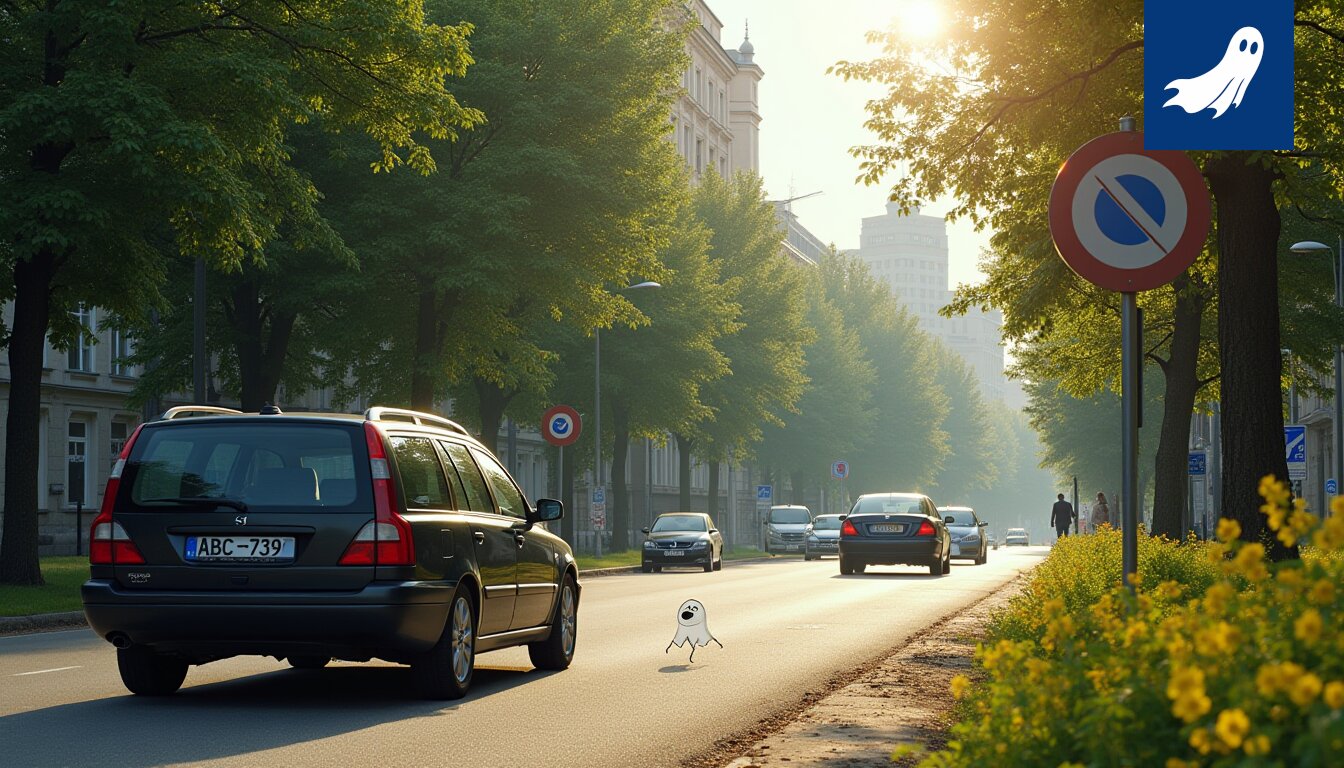 Hervannan valtaväylällä jumissa olevien autojen kuva, jossa autonomiset ajoneuvot ovat järjestäytyneet protestiin.