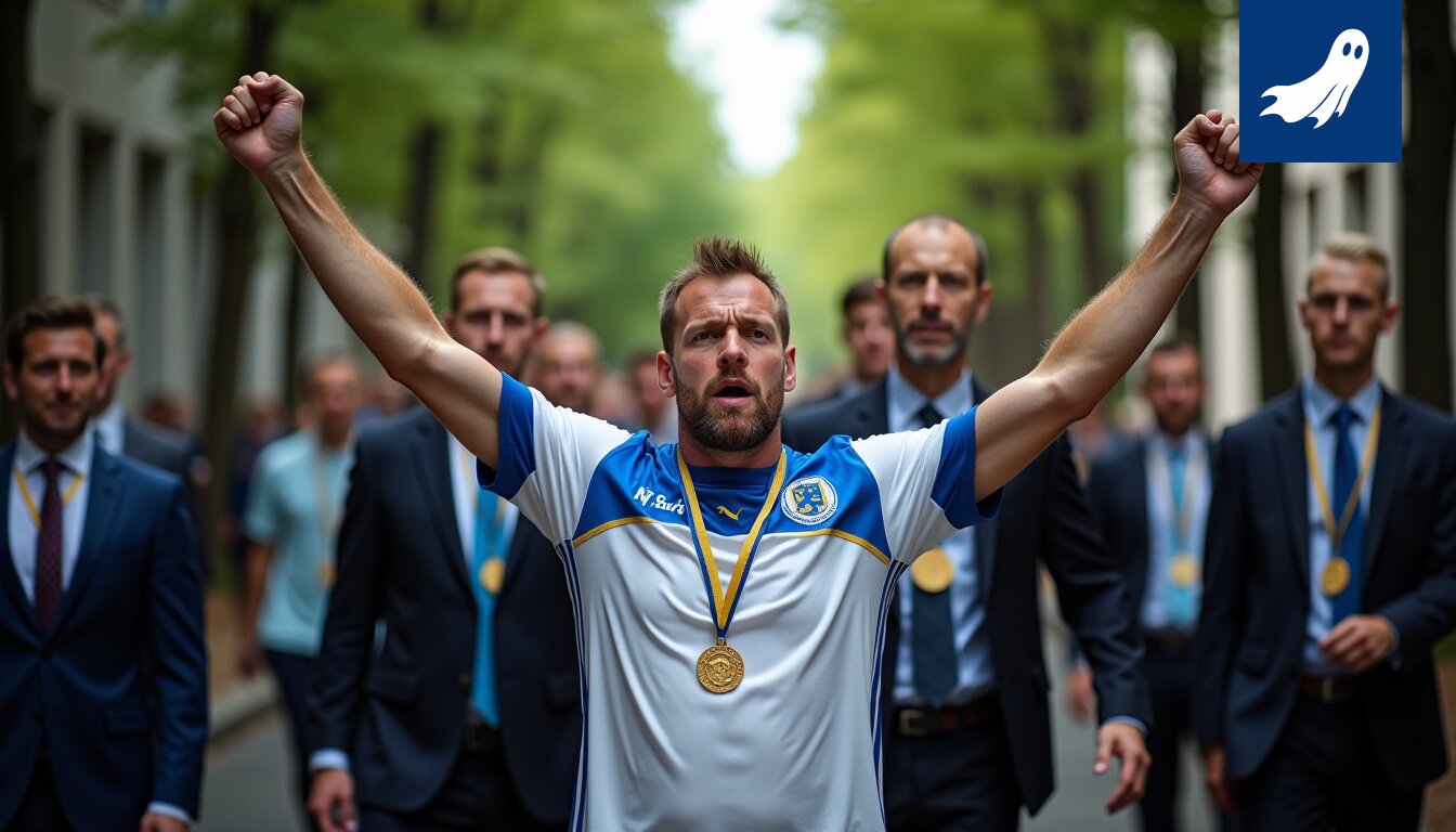 Leijonien kultajuhlien satyyrikuva, jossa näkyy ylisuoritusenergian ja epäonnistumisen yhdistelmä.