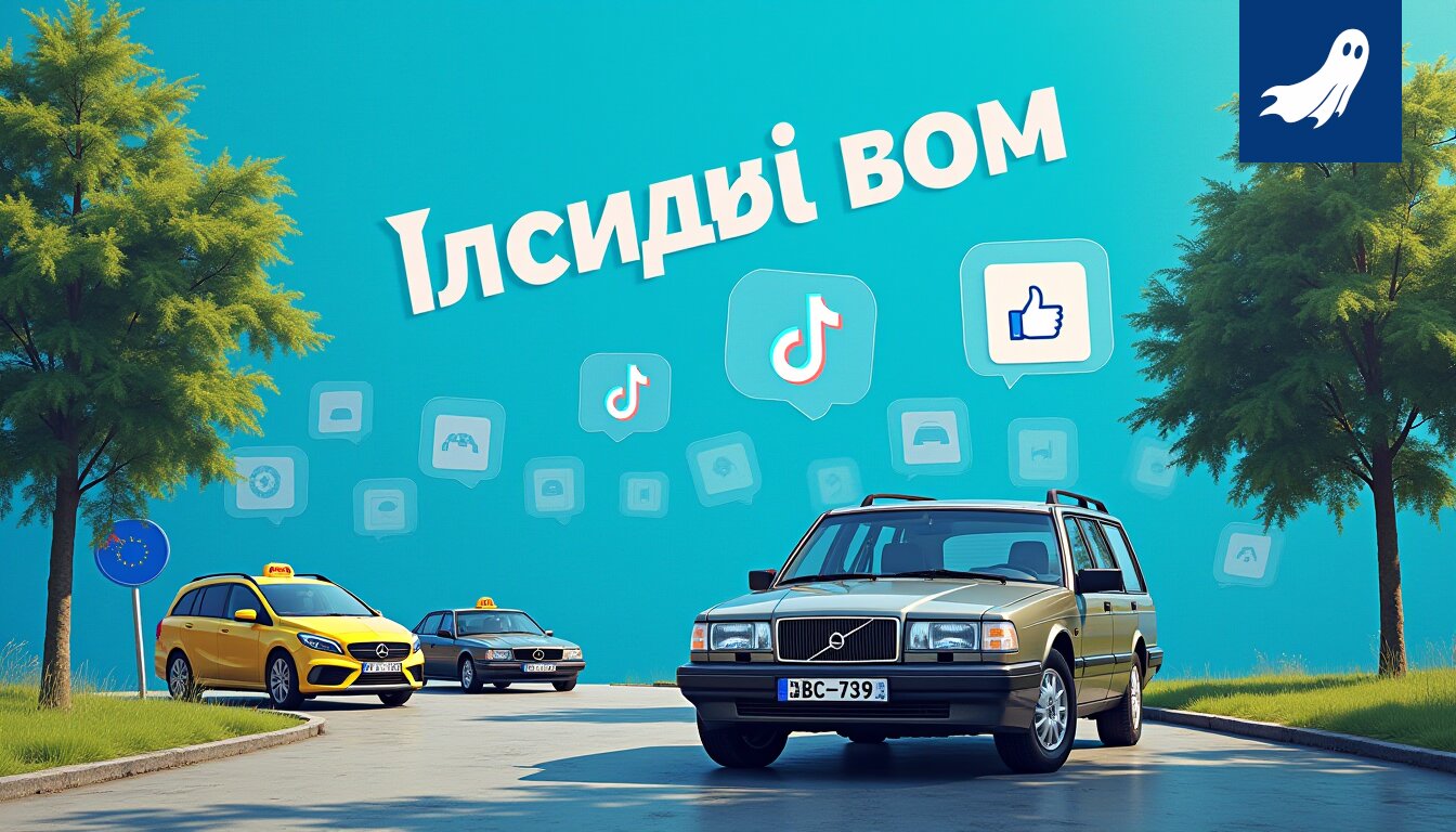 Pikkutyttö mopoautokerhon jäsenenä TikTok-videolla, häntä ympäröivät mopoautot ja hän poseeraa kameralle.