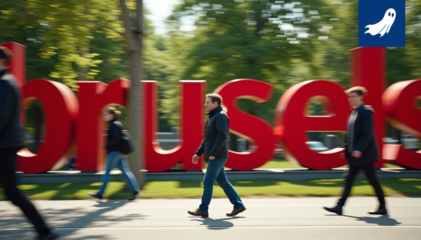 Kuva Belgian lennonjohtajista, jotka jakavat leivonnaisia, satiirinen uutiskuva.