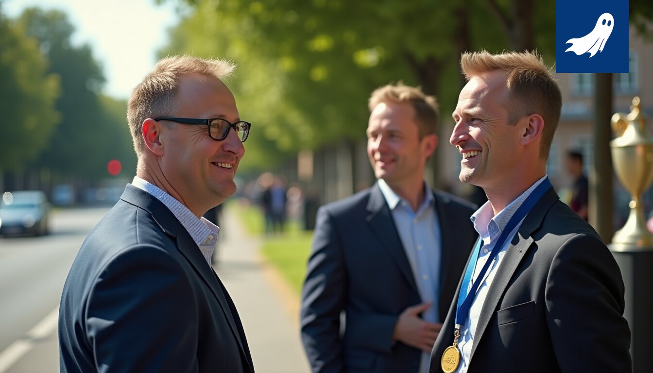 Alexander Stubb ja Nikolas Matinpalo esitellään 'Hokitauti 3000' -tekoälyekosysteemin kehittäjinä, joka on johtanut Suomen MM-kultavoittoon.