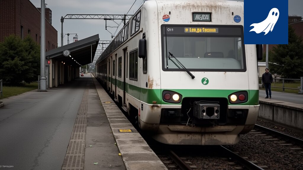 IC 187 -juna pysähtyneenä Lempäälän Sääksjärvellä, mahdollisesti epätavallisen tilanteen keskellä.
