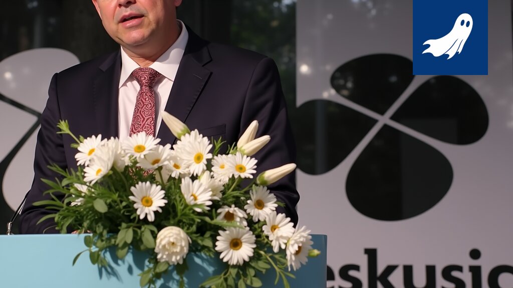 Lennokit kuljettavat paperinauhaa Keskustan puoluekokouksessa symboloiden maaseudun digitaalista murrosta.