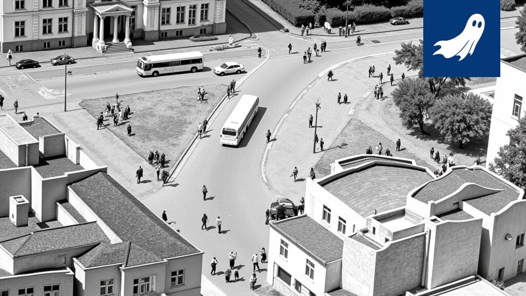 Visuaalinen esitys Tampereen uudesta, älykkäästä Viistokatu 2.0 -kaupunkitilasta, jossa korostuvat teknologia ja moderni kaupunkisuunnittelu.