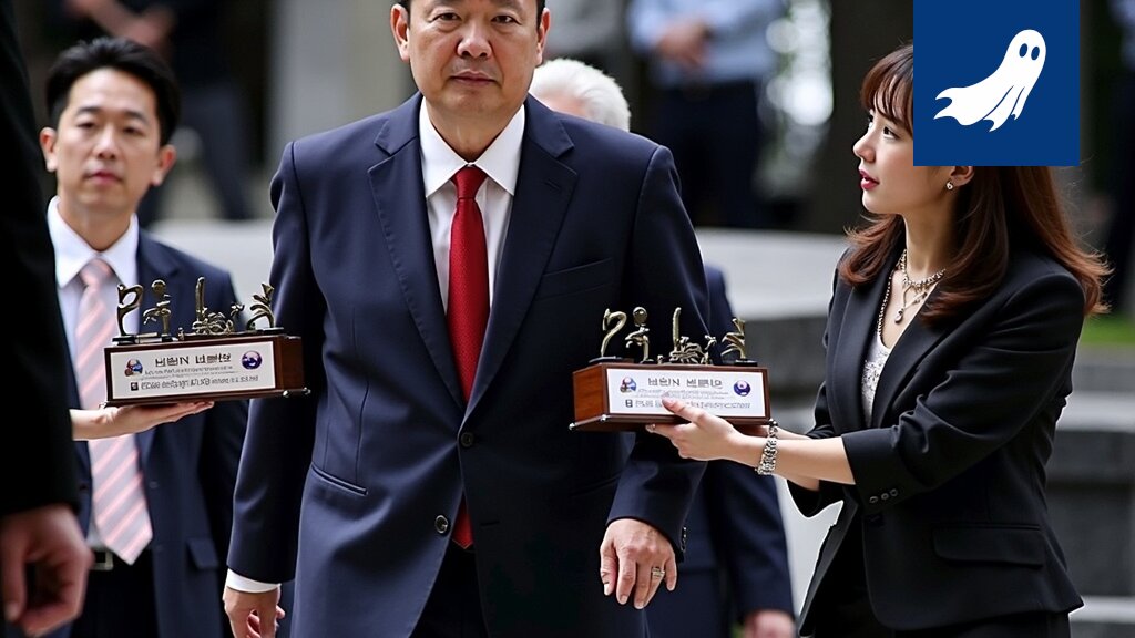 Kuva Etelä-Korean entisestä presidentti Yoon Suk-yeolista tai drooneista, jotka symboloivat artikkelin satiirista aihetta.