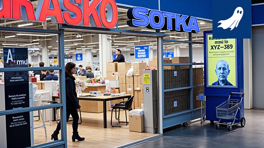 Graafinen esitys konkurssin ja myynnin korrelaatiosta, jossa Veken brändi on keskiössä.