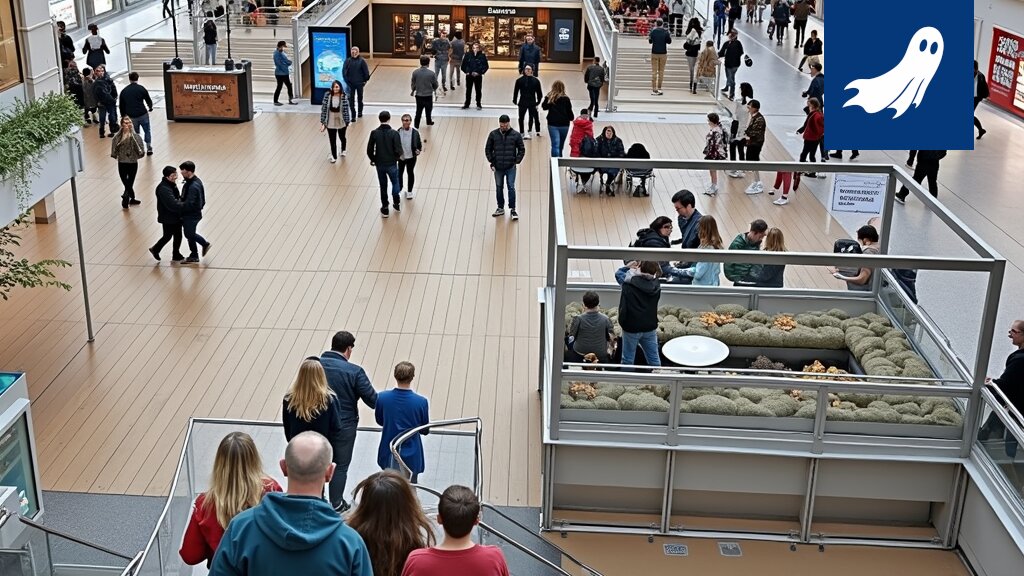 Sarjakuvamainen kuva EKP:n pääjohtajasta luomassa digitaalista valuuttaa avaruusolentojen kanssa, viitaten artikkelin satiiriseen sisältöön.
