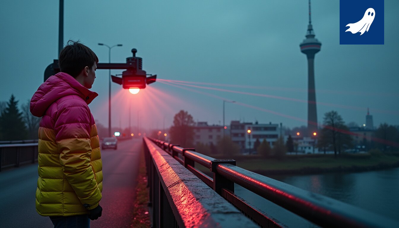 Rosterilevyillä verhoiltu Särkänsilta ylittää Mustanlahden ja Särkänniemen, varustettuna monimutkaisella sensoriverkostolla.