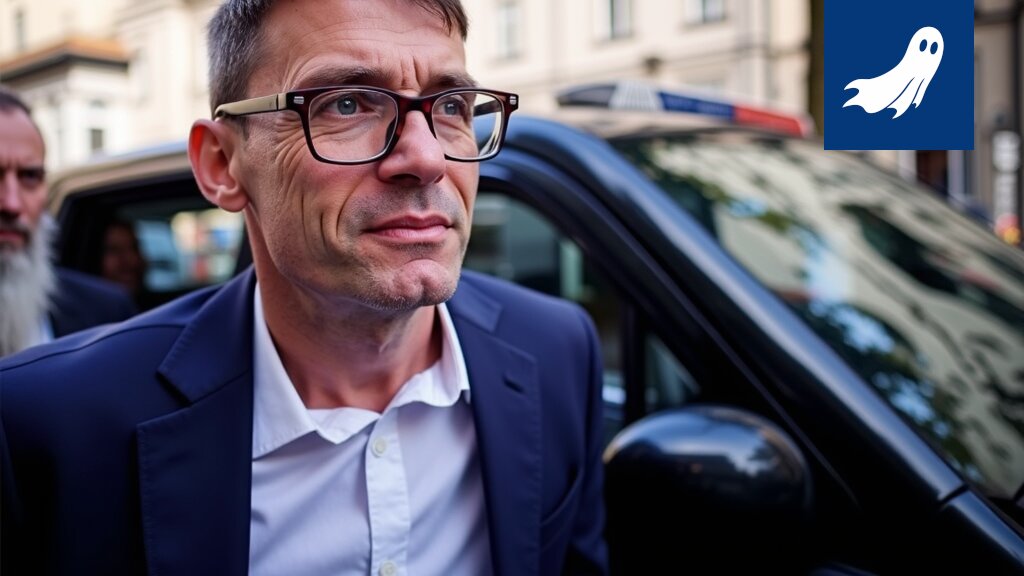 Andy Burnhamin karikatyyri, joka symboloi Pohjois-Englannin taloudellista vallankumousta ja datan hyödyntämistä politiikassa.