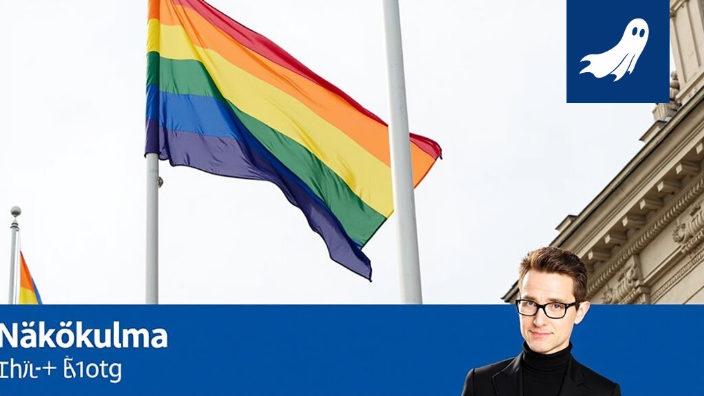 Värikäs Pride-kulkue Tampereella, jossa konfetti leijuu ilmassa ja ihmiset iloitsevat.