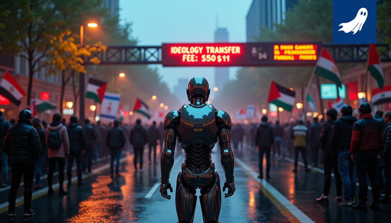 Robocop yrittää epätoivoisesti ohjata ihmisiä eri vyöhykkeille Seattlen MM-kisojen kaaoksessa.