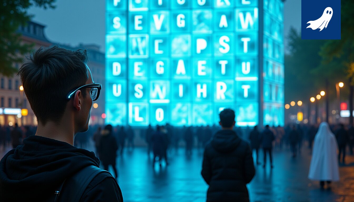 Sarjakuvamainen kuva digitaalisesta ristikosta, jossa aivojen aaltomuotoja näkyy ruudukon sisällä.