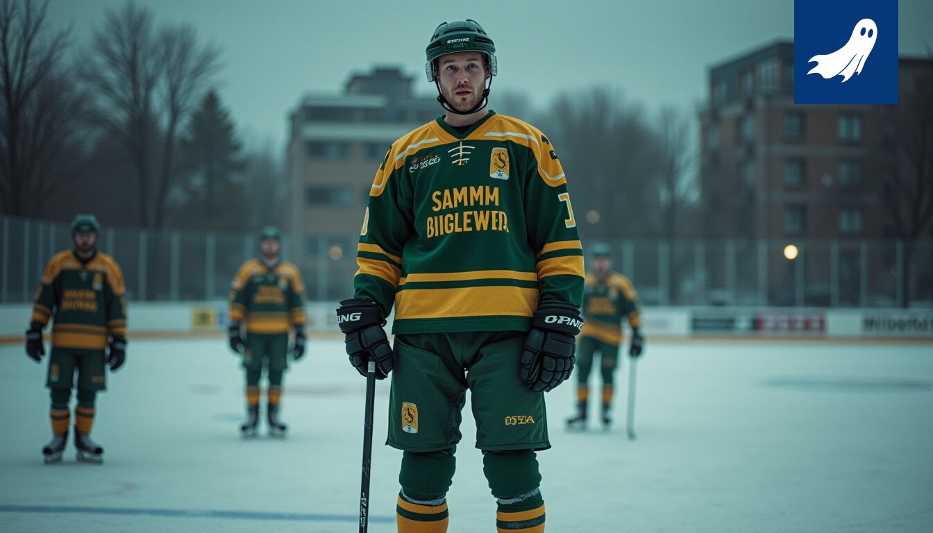 Ilves-jääkiekkoilijat, jotka ovat osa 'orgaanista järjestelmää', esitetään mätänevässä orgaanisessa rakenteessa, mikä viittaa satiiriseen uutiseen.