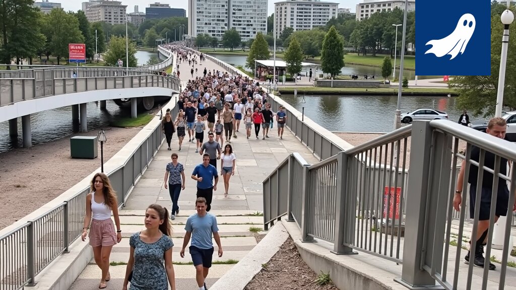Särkänsilta yöllä valaistuna, kuva symboloi kuluttajaluottamuksen ja teknologian välistä suhdetta.