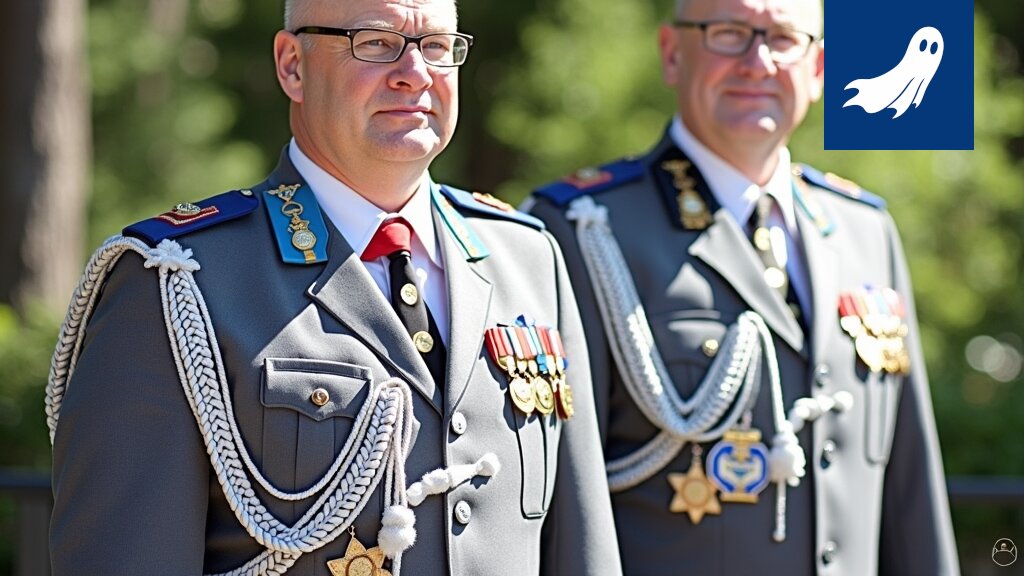 Kuva panssarivaunusta, jonka kaiuttimista kuuluu romanttisen äänikirjan ääni.