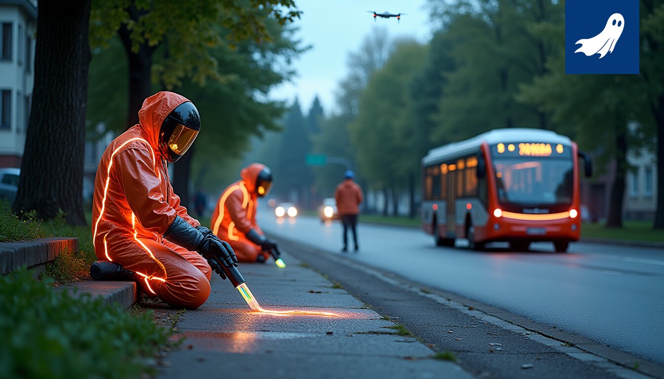 Sarjakuvamainen kuva Tampereen kaupungintalosta, jonka yläpuolella leijuu UFO, symboloiden uudenlaista data-analyysiä ja ennustemallia.