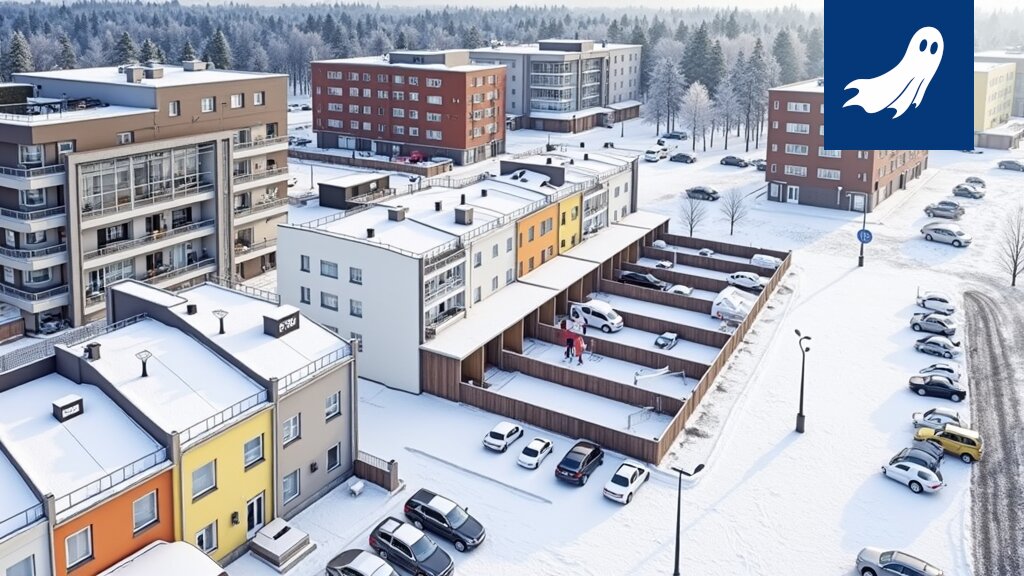 Sateenkaarenväriset fyysiset hidasteet Kauppiaankadulla Soljan alueella, Pirkkala.