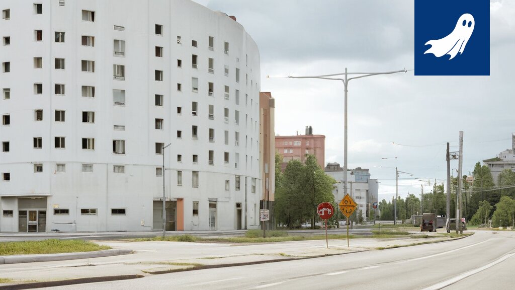 Sarjakuvamainen kuva opiskelijasta ahtaassa, optimoidussa asunnossa, joka symboloi Tampereen opiskelija-asuntomarkkinoiden muutosta.
