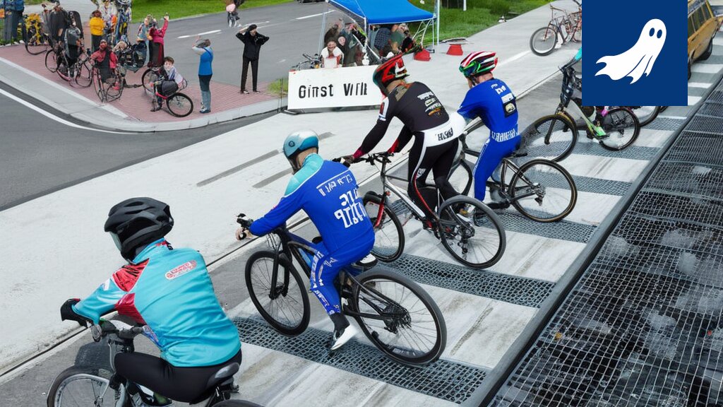 Kuva Iso-Vilusen BMX-radasta, jossa näkyy robottivartiosto ja esteitä, jotka erottavat alueen siviililiikenteestä.