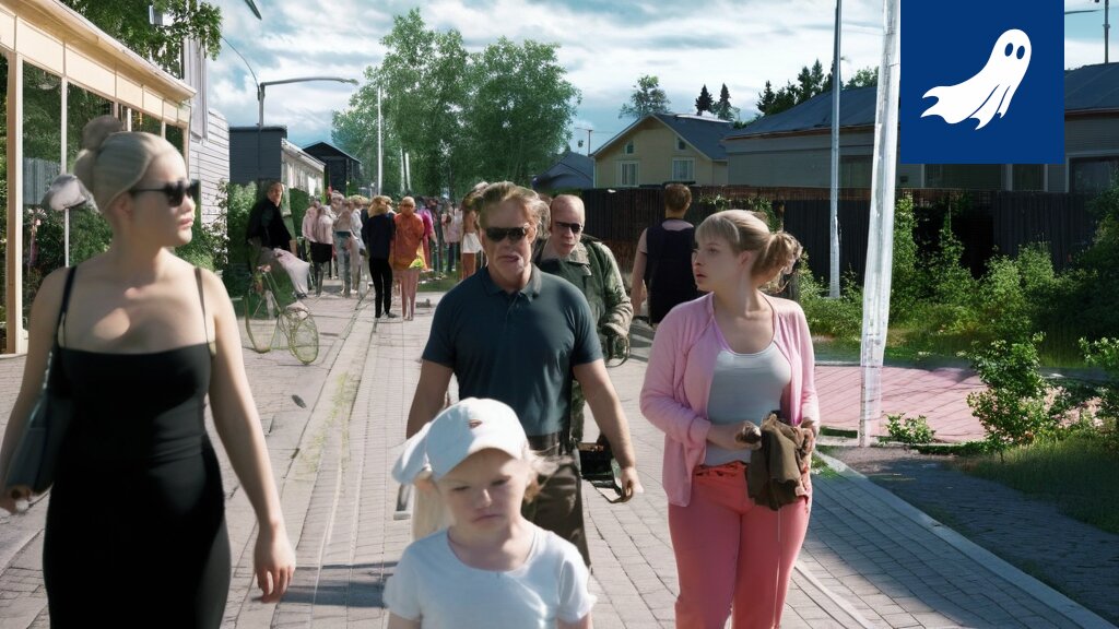 Renderöity kuva Lempäälän asuntomessuista 2026, jossa korostuu digitaalinen ja futuristinen ilme.