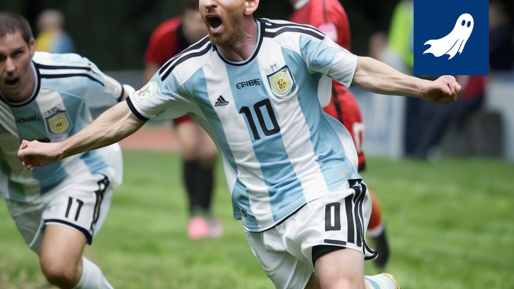 Lionel Messi juhlii maalia, symboloiden jalkapallon muuttumista sijoituskohteeksi.