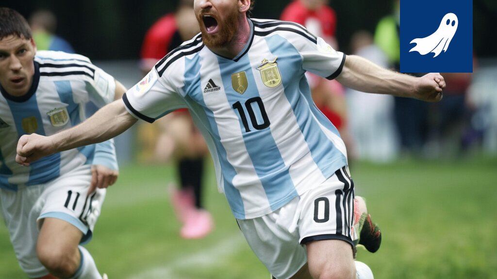 Lionel Messi jalkapallokentällä, symboloimassa hänen suoritustasonsa muuttamista sijoituskohteeksi.