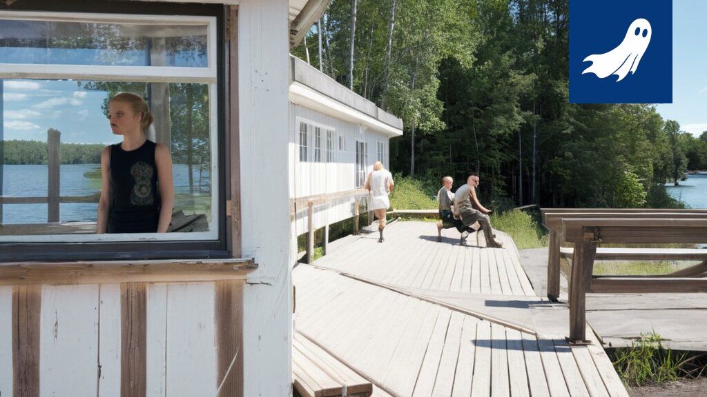 Kaukajärven ranta, jossa näkyy muutoksia ja mahdollisesti rakennustöitä, kuvaa artikkelin satiirista aihetta.