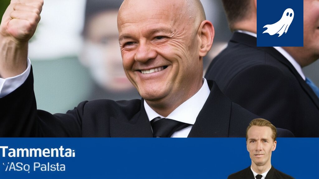 Sarjakuvamainen kuva Gianni Infantinosta laskemassa valtavaa rahasummaa, viitaten FIFA:n laajennuksen taloudellisiin epäilyihin.