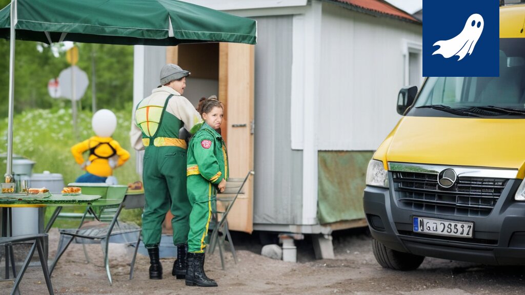 Satiirinen kuva Lempäälän asuntomessuista, jossa messuvieraat teleporttaavat suoraan ostospaikoille jättäen keskustan tyhjäksi.