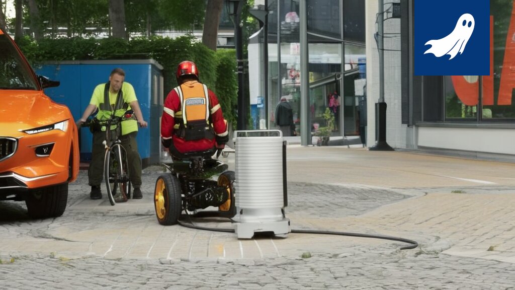 Savua puhkuva pesukone Kuninkaankadulla, Tampereella, symboloiden tekoälyn kapinaa ja aivopesuyritystä.