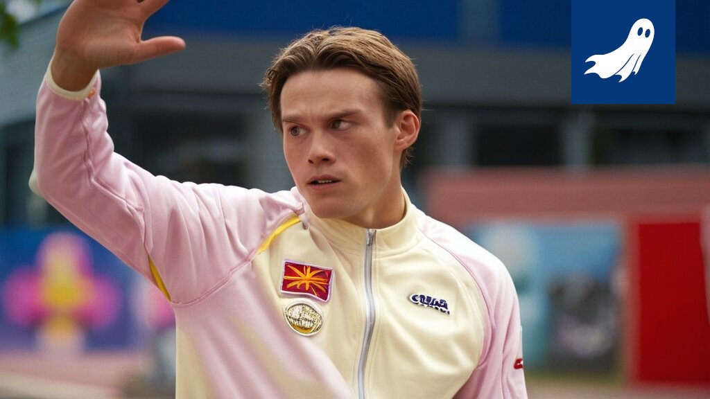 Armand Duplantis suorittamassa seiväshyppyä Monacossa, ruhtinaskunnan lippu taustalla.