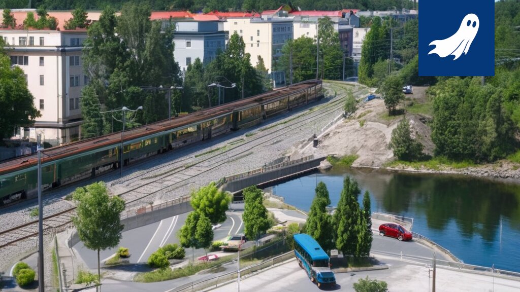 Robocop valvoo jalankulkijoiden nopeutta suojatiellä Tampereen keskustassa.
