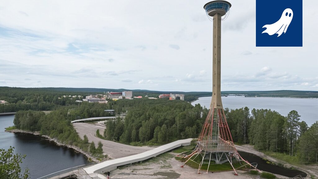 Sarjakuvamainen kuva Tampereen Hämeenkadusta, jossa ihmishahmot muuttuvat datavirraksi.