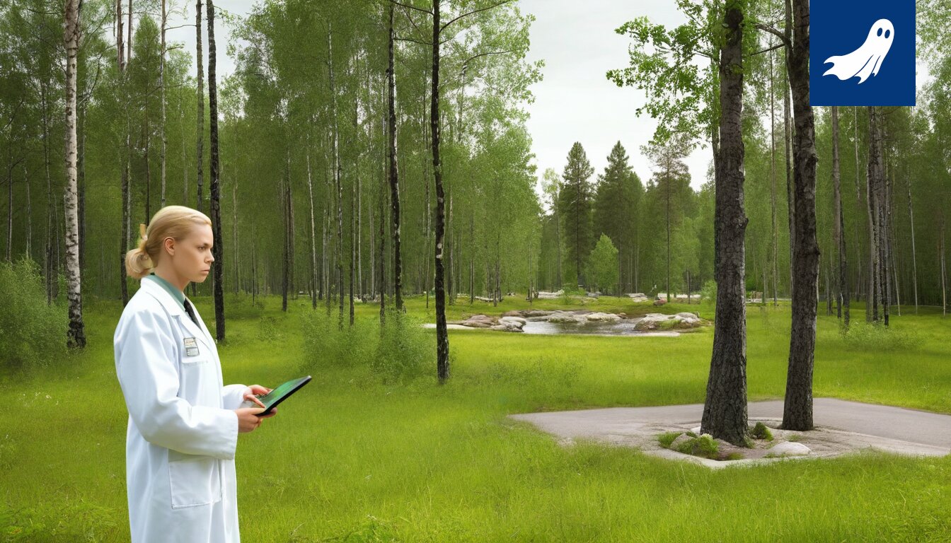 Pyynikin maauimalan valvontakamera tallentaa uimaria, mikä symboloi datan keräämistä ja etälääketieteen haasteita.