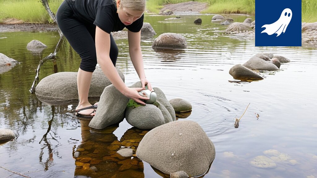 Siuronkosken virtaava vesi, jossa näkyy viitteitä nanobottien ja hyytelösammaleläinten läsnäolosta.