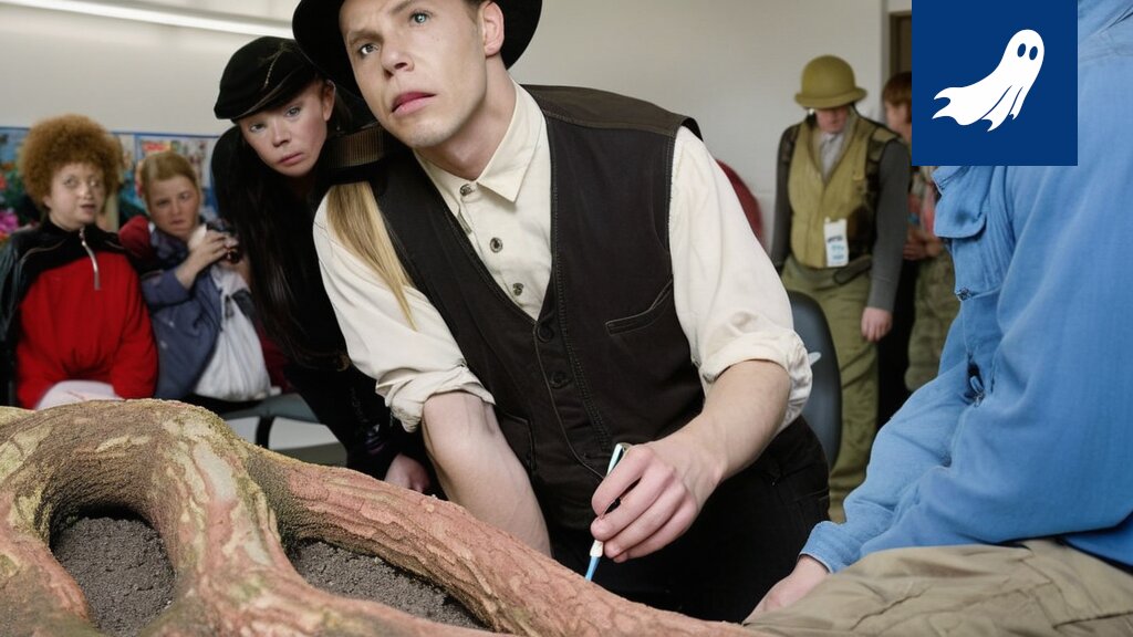 Plastinoitu ihmisruumis Heurekan Body Worlds -näyttelyssä, ohjaa kävijöitä kauppaan.