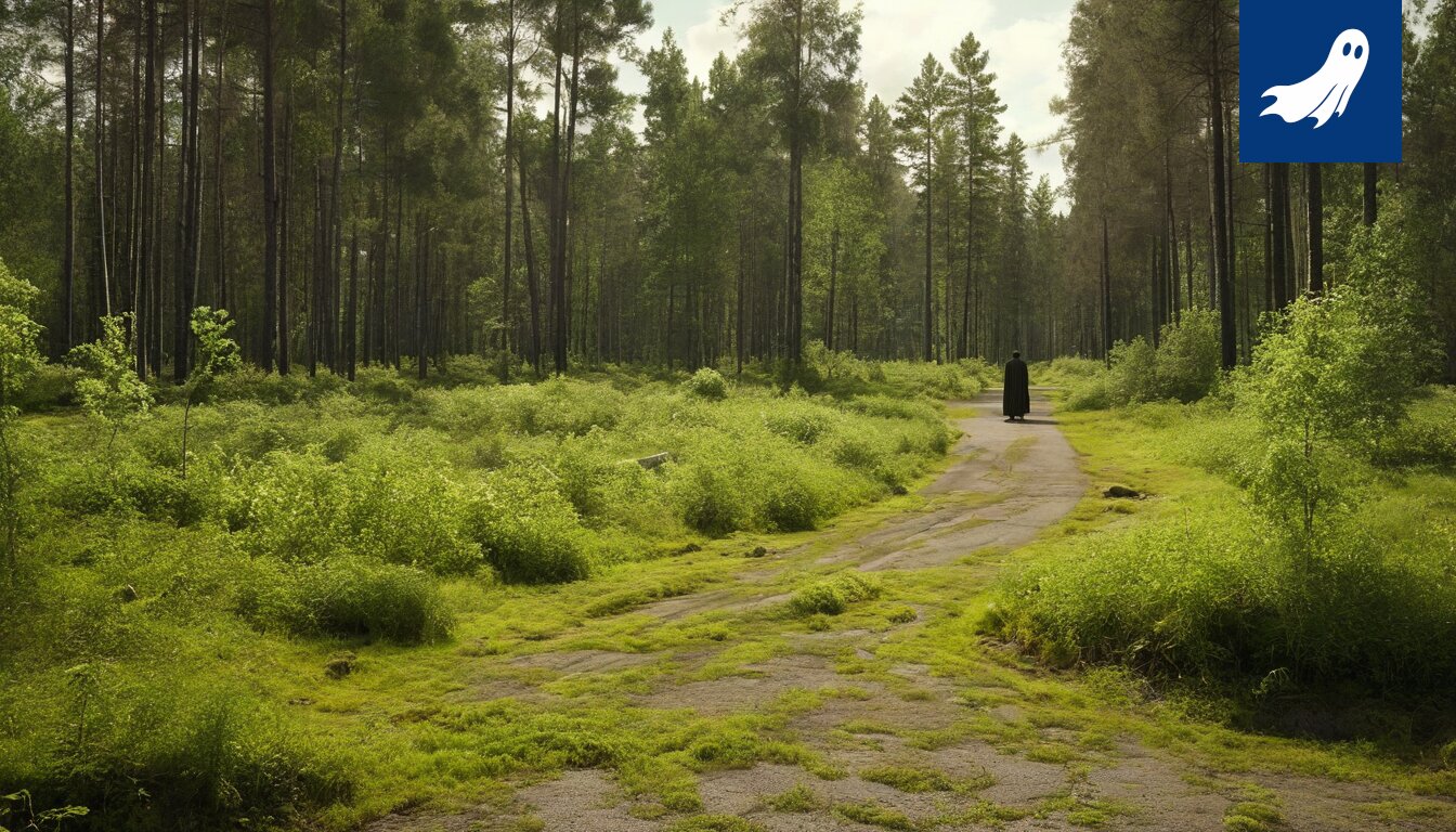 Alastonlaskuvarjohyppääjä laskeutuu Koskipuistoon glitterpilven keskeltä, satiirinen kuva.