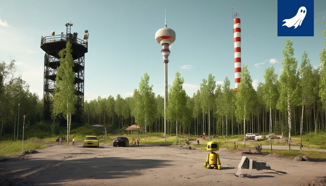 Kuva Nokian Näsiänkatu-näkymästä, jossa Vapepan testinukke ontuu, vihjaten salakirjoitukseen.