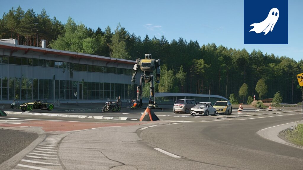 Robotti valvoo Teivon raviradan parkkialuetta ja ohjaa autoja mutkikkaaseen reittiin.