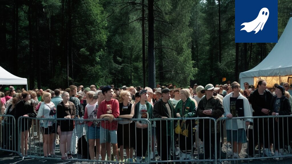 Kuvassa Teivon ravirata, jossa ihmiset ovat pukeutuneet kylpytakkeihin ja tossuihin, viitaten satiiriseen uutisartikkeliin.