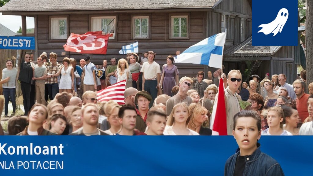 Satiirinen kuva Sami Pajarista ralliauton ratissa, viitaten siihen, että hän saattaa olla algoritmin ohjaama.