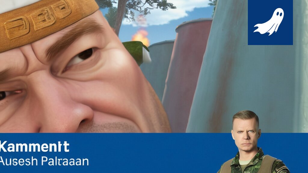 Robocop partioi Kangasalan uimarannalla, taustalla hymyileviä ysiluokkalaisia luokkakuvan muodossa.